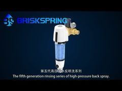 Filtro de agua previo automático giratorio de ABS con cubierta protectora contra la luz solar, botella transparente certificada por la NSF