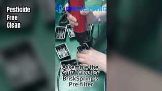 Ensamble la válvula automática para el prefiltro de Briskspring