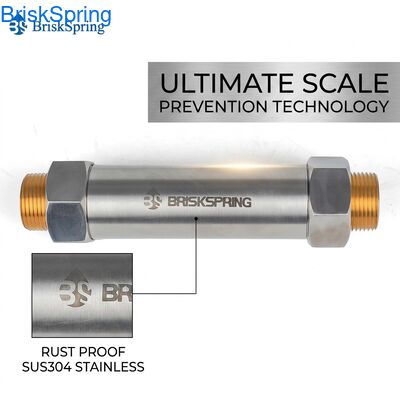 Upgraded Advanced Physical Ion Polarization System Rust Proof SUS304 Stainless Steel Water Descaler for Whole House