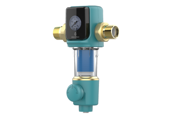 Filtro de sedimentos de 22 GPM con centrifugado, filtración de 40 µm y retrolavado automático para prefiltración de agua de toda la casa