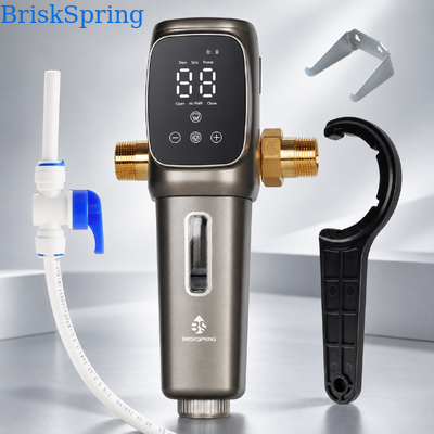 AT-30G-BS Automatic Whole House Water Pre Filter with 40 Micron SUS316L Mesh and Timed Self-Flushing