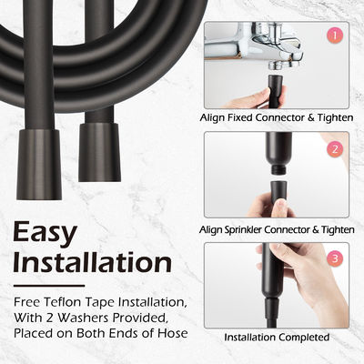 manguera de ducha superblanda antitorsión flexible