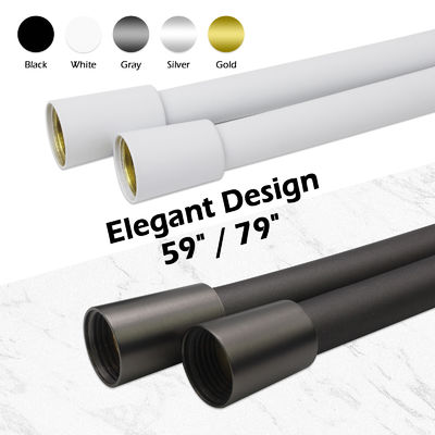 Super suave extra larga de silicona sin torsión manguera de ducha portátil extensión 360 grados rotación libre