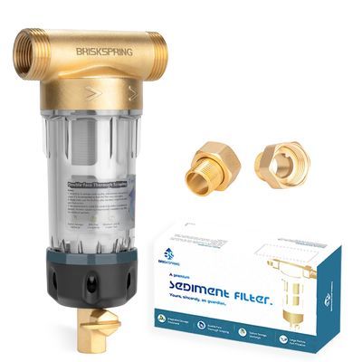 Sistema de prefiltración de sedimentos de rotación para filtración de toda la casa
