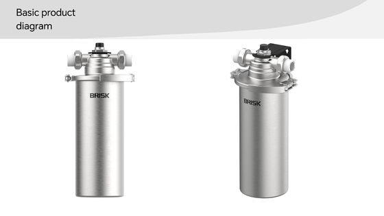 Prefiltro de acero inoxidable de 5 micras con válvula de alivio de presión manual