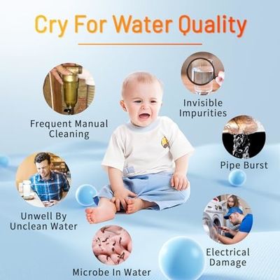 Grado alimenticio de acero inoxidable pantalla de agua de prefiltro de agua de grifo de alto flujo sistema de purificación doméstico seguro