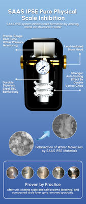 Descalentador de agua físico para uso doméstico elimina la escala y protege la plomería sin productos químicos