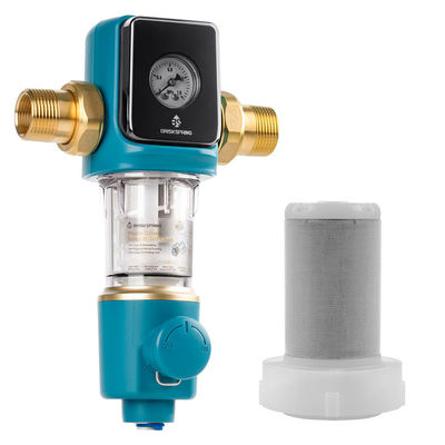 Prefiltro de sedimentos de 40 micras de calidad superior con raspadora automática de lavado de retroceso libre de BPA para uso doméstico