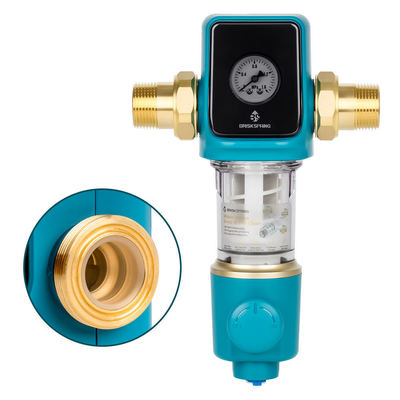 Prefiltro de sedimentos libre de BPA con sifón de lavado de retroceso con diseño para uso doméstico