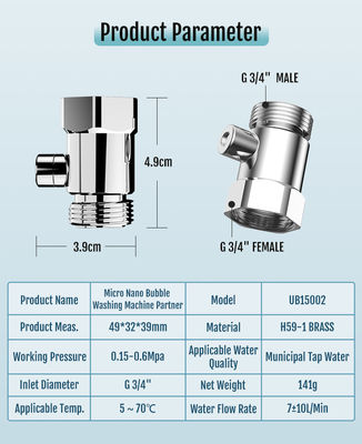 Generador de burbujas ultrafinas para lavadoras 0,1-50 micras