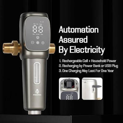 Filtro de agua previo con retrolavado automático y temporizador inteligente, con clasificación de filtro de 40-300μm, malla de acero inoxidable SUS 316L y caudal de 6T/H