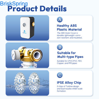 Filtro antical para descalcificador de agua, alternativa sin sal para ablandador para cocina, baño y mantenimiento de tuberías