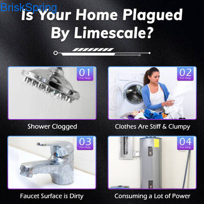 Tecnología de polarización de iones físicos puros Descalzador de agua con velocidad de flujo de 17-23.5L/Min y certificación NSF, RoHS, SGS, CE para inhibición de la escala de agua de toda la casa