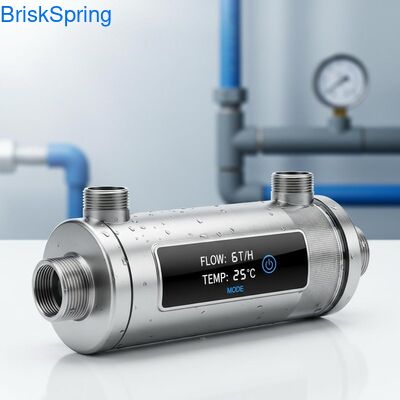 Prefiltro de agua de malla de acero inoxidable de alta corriente 6T H 316L para toda la casa con control táctil