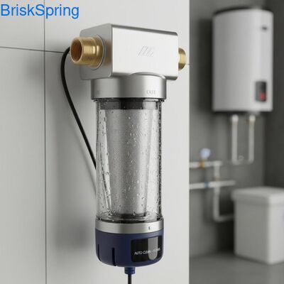 40 Micrones Prefiltro de agua totalmente automático reutilizable para la eliminación de sedimentos de toda la casa