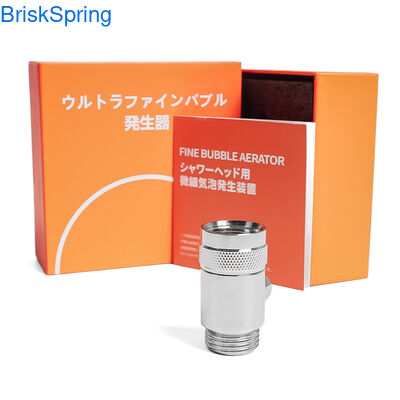 Premium H59-1 Brass Micro Bubble Shower Nozzle with 0.001-0.1 MM Bubble DIA and Water-driven Ultra Fine Bubble Generator for Enhanced Skin Hydration