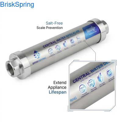 Sistema de descalentador de agua sin sal: Detenga la escala de agua dura, extienda la vida útil del aparato y mejore la eficiencia del agua (no se necesitan productos químicos)