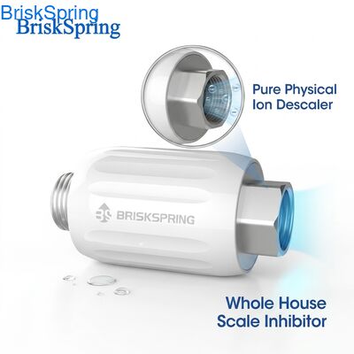Tecnología de polarización de iones físicos puros Descalzador de agua con velocidad de flujo de 17-23.5L/Min y certificación NSF, RoHS, SGS, CE para inhibición de la escala de agua de toda la casa