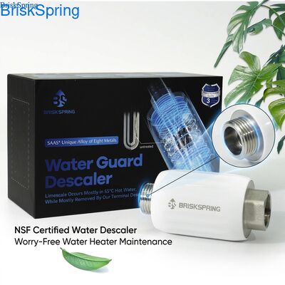 Descalcificador de agua terminal certificado por la NSF, sin mantenimiento, para la protección del calentador de agua