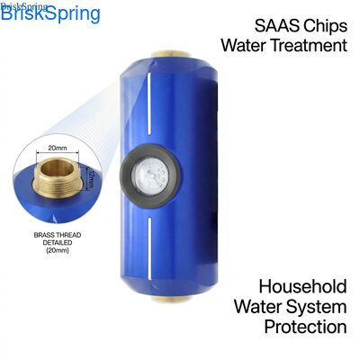 Descalcificador y ablandador de agua seguro y duradero con chips SAAS para sistemas de agua domésticos