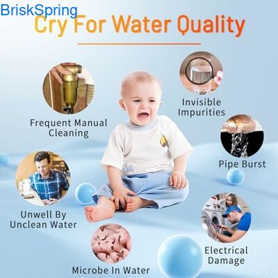 Filtro de agua para sedimentos giratorio para toda la casa con prefiltro reutilizable de 40 y 300 micrones