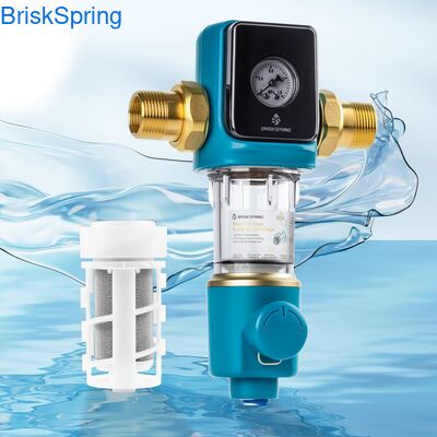 Filtro de agua para sedimentos giratorio para toda la casa con prefiltro reutilizable de 40 y 300 micrones