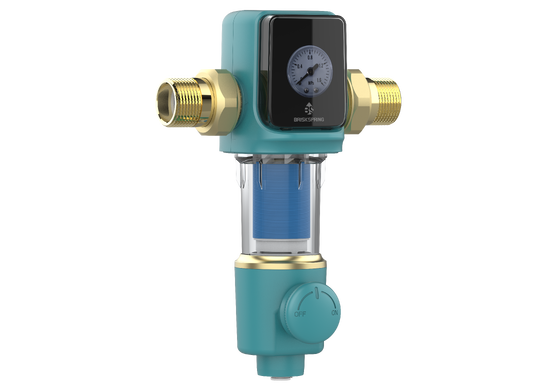 Filtro de sedimentos de 22 GPM con centrifugado, filtración de 40 µm y retrolavado automático para prefiltración de agua de toda la casa