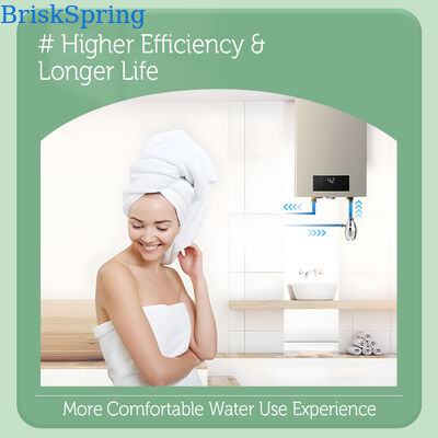 BriskSpring T5-M3-BS 1/2 Inch Water Scale Inhibitor with Replaceable Cartridge and Multi-Stage Filtration for Compact End-Point Installation