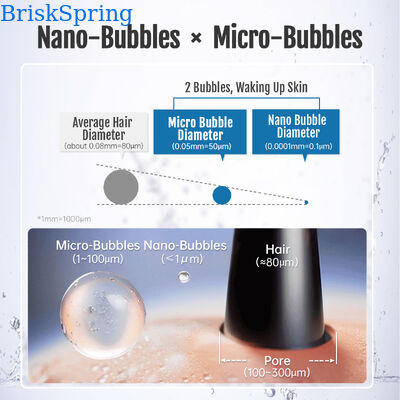 1440° Rotation Multi-Joint Micro Nano Bubble Faucet Aerator con 1,09 × 108 ± 1,65 × 107 partículas/ml Concentración de burbujas y H59-1 Latón + SUS304 Construcción de acero inoxidable