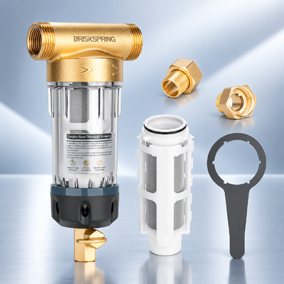 Prefiltro manual de agua para toda la casa de cuarta generación con precisión de filtración de 40 µm y filtración de malla reutilizable