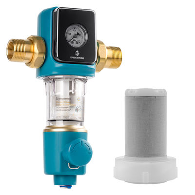 Prefiltro de sedimentos de 40 micras de calidad superior con raspadora automática de lavado de retroceso libre de BPA para uso doméstico