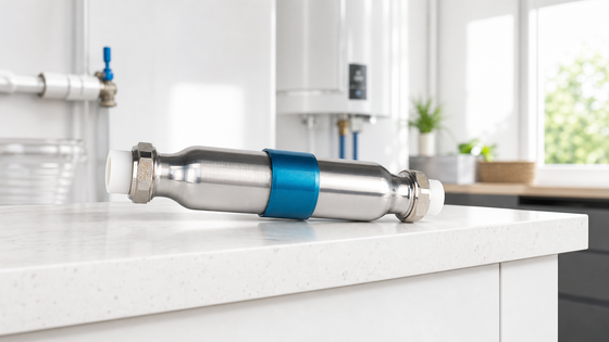 Descalentador físico de agua sin sal con diseño en línea compacto para el control de escala de toda la casa - No se requiere electricidad