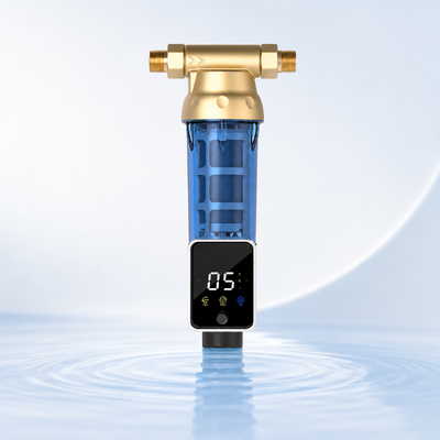 Filtro previo automático para toda la casa BriskSpring Q2-BS para sedimentos con filtración de 40 micrones y malla de acero inoxidable SUS316L