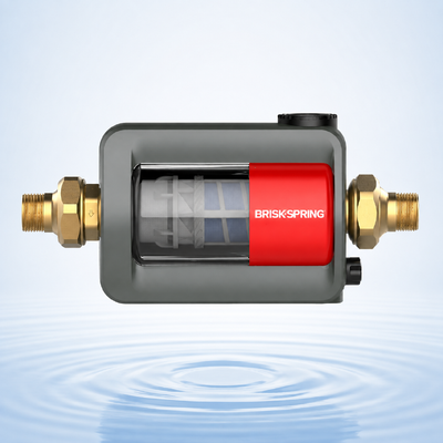 BriskSpring HZ-B-BS 40 micrones Prefiltro de sedimentos de toda la casa con malla de acero inoxidable SUS316L y 7 T/H de alta capacidad de flujo