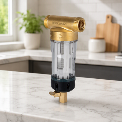 Prefiltro de agua de sedimentos de toda la casa con filtración de 40 micras Diseño reutilizable y malla de grado alimentario SS316L