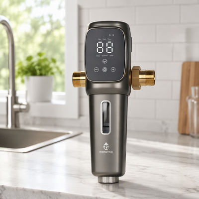 Prefiltro de agua para toda la casa totalmente automático con filtración de precisión de 40 micras y malla de acero inoxidable SUS 316L
