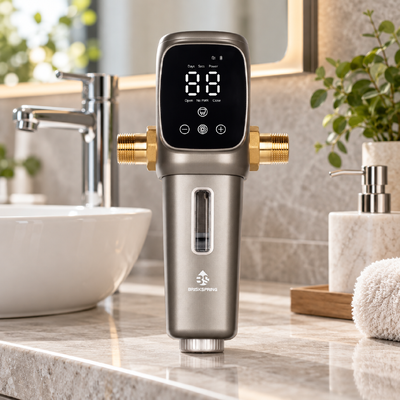 Filtro previo de agua de lavado automático completo con filtración de precisión de 40 micrones y malla de acero inoxidable SUS 316L Prefiltro de agua para toda la casa